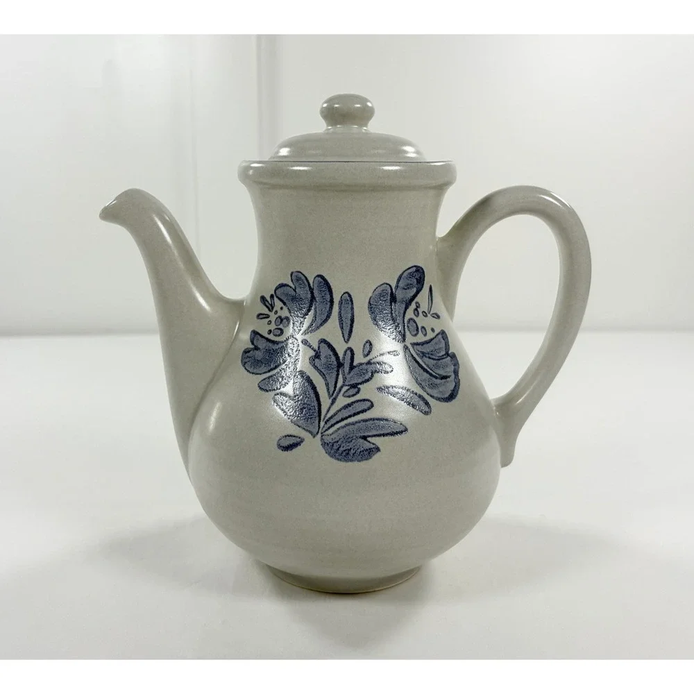 Vintage Pfaltzgraff Yorktowne 7 Cup Tall Coffee Pot Lid 490 USA Made Stoneware